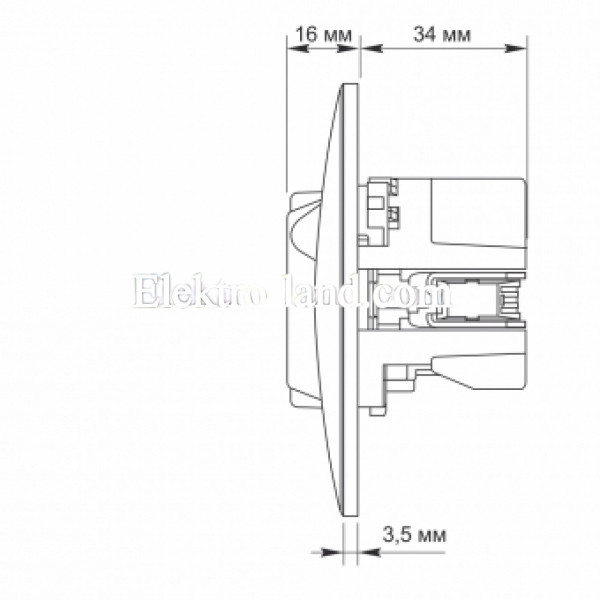 Розетка одинарная с заземлением и 2USB крем Videx Binera 